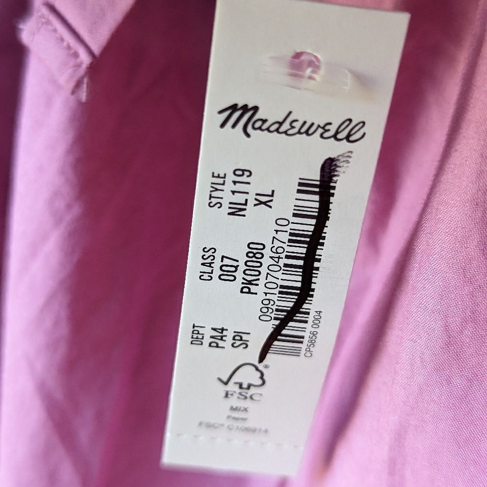 Madewell Delicate Shaded‎ Pink Sidonie Cotton Ruffled Backless Maxi Dress XL NWT - Picture 12 of 15